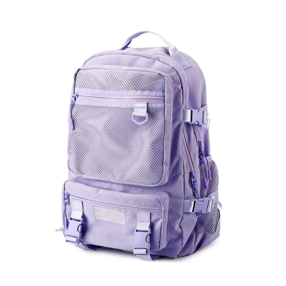 Wholesale ECO Friendly Purple Plain Hiking Backpack For men women