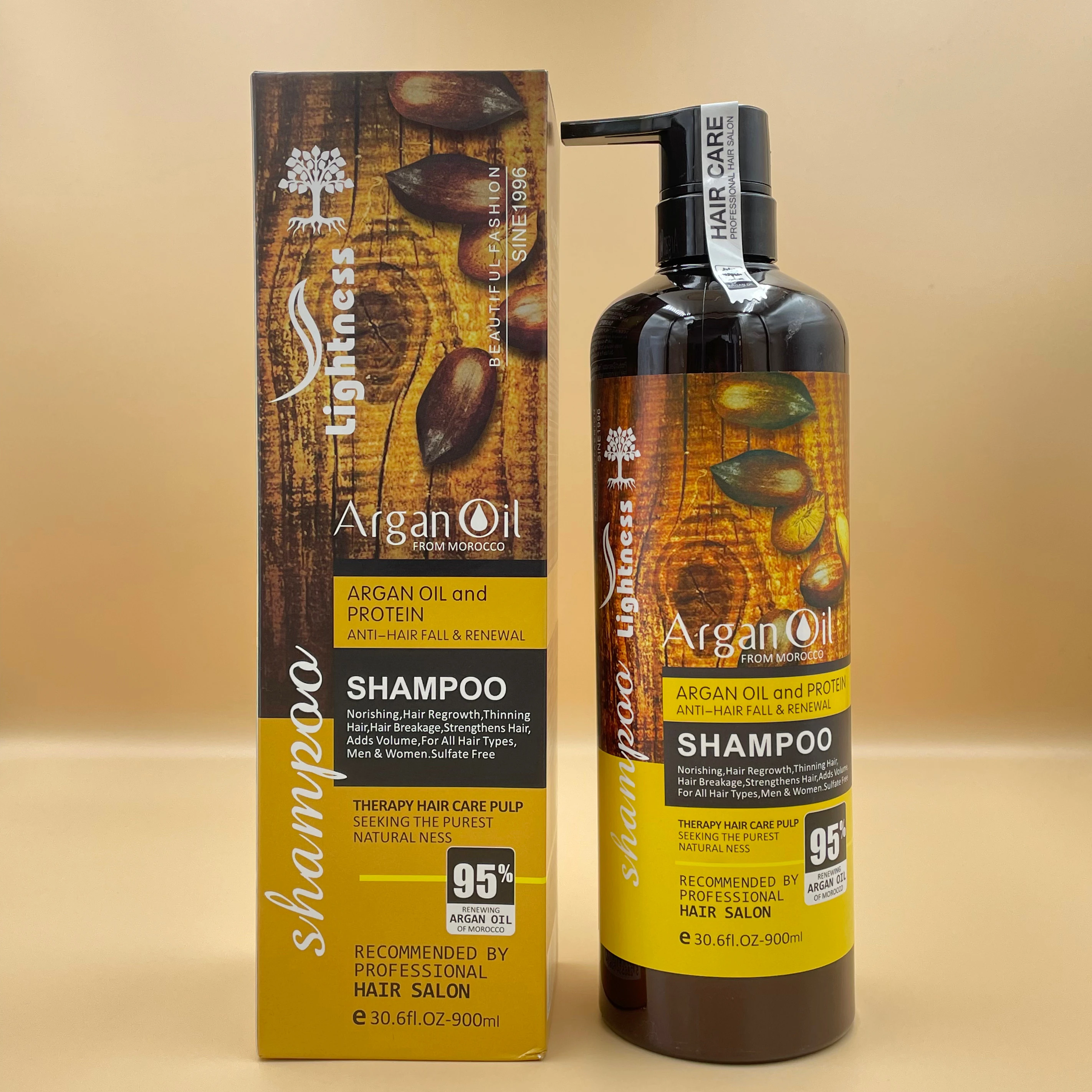 Original Factory Lightness Shampoo Natural Argan Oil Hair Shampoo Organic Nourishing Repairing Hair Shampoo And Conditioner