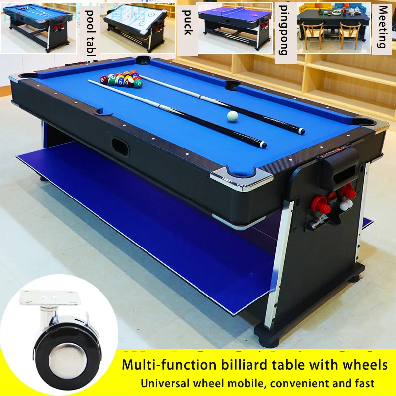 
Four-in-one multifunctional portable dining table ice hockey pool table 