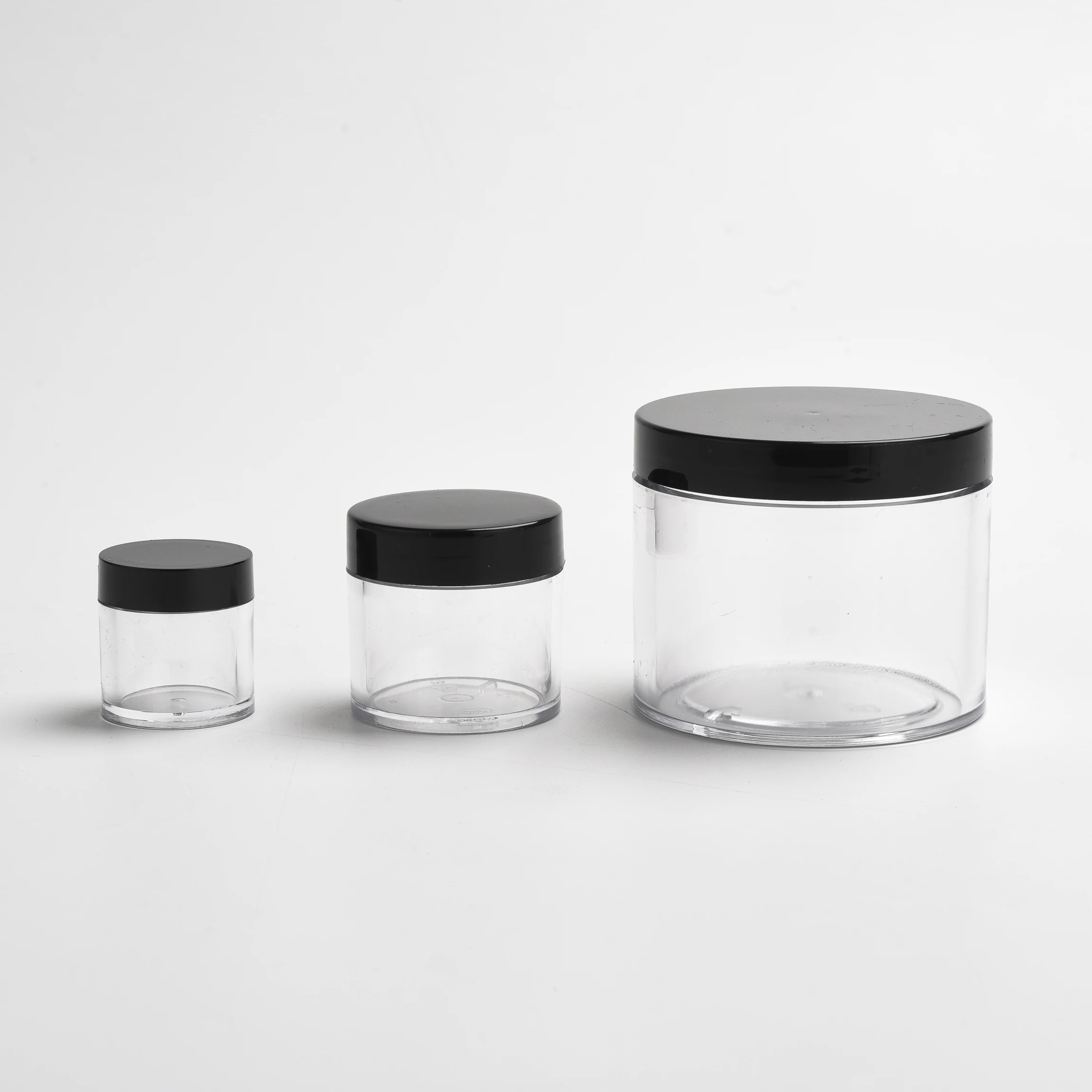 Factory manufacturer Various capacities plastic PETG cosmetic cream jar with lid