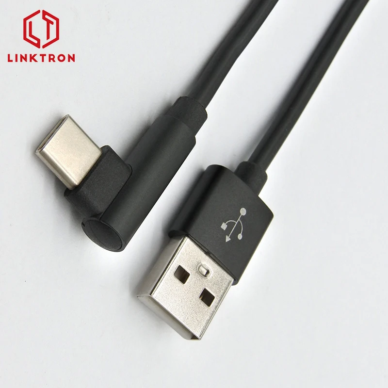 Аксессуары зарядные кабели с разъемами Usb A и Type C под прямым углом 90 градусов, кабель с разъемами USB A и типа c под углом 90 градусов