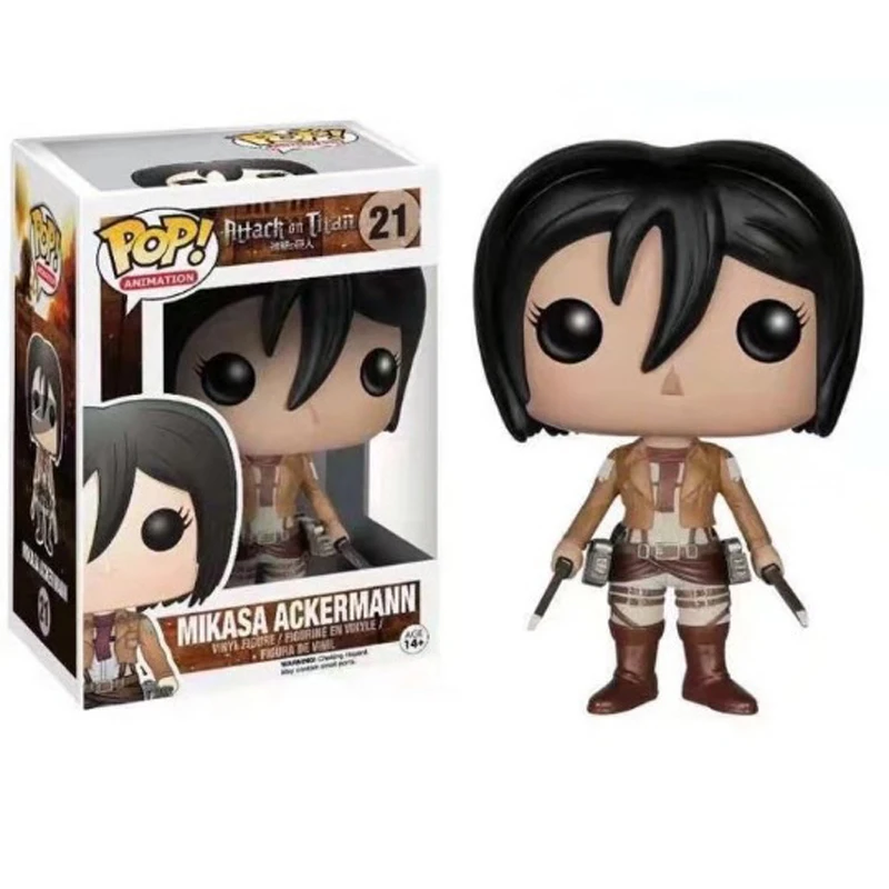 Funko Pop 21 Mikasa Ackermann Action Figure Attack On Titan Model Toys