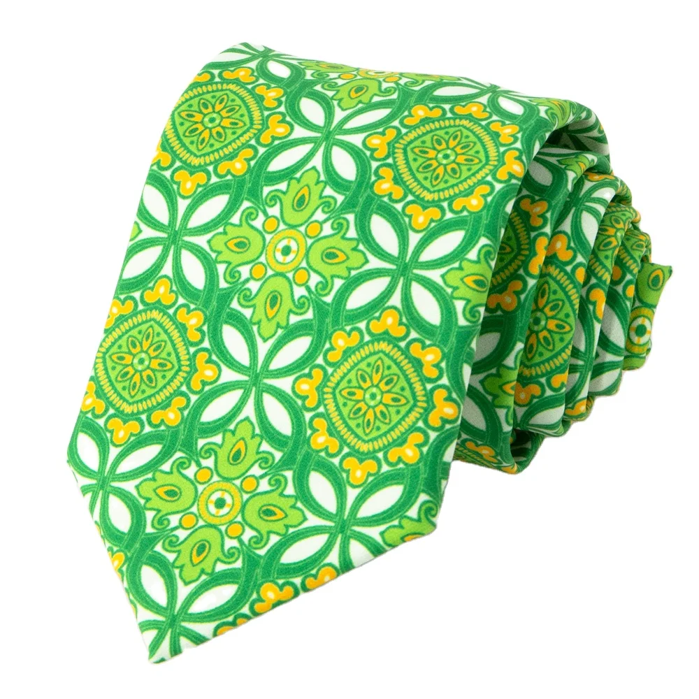 JinBan Repreve RPET Fabric Logo Digital Printing Ties Men Necktie