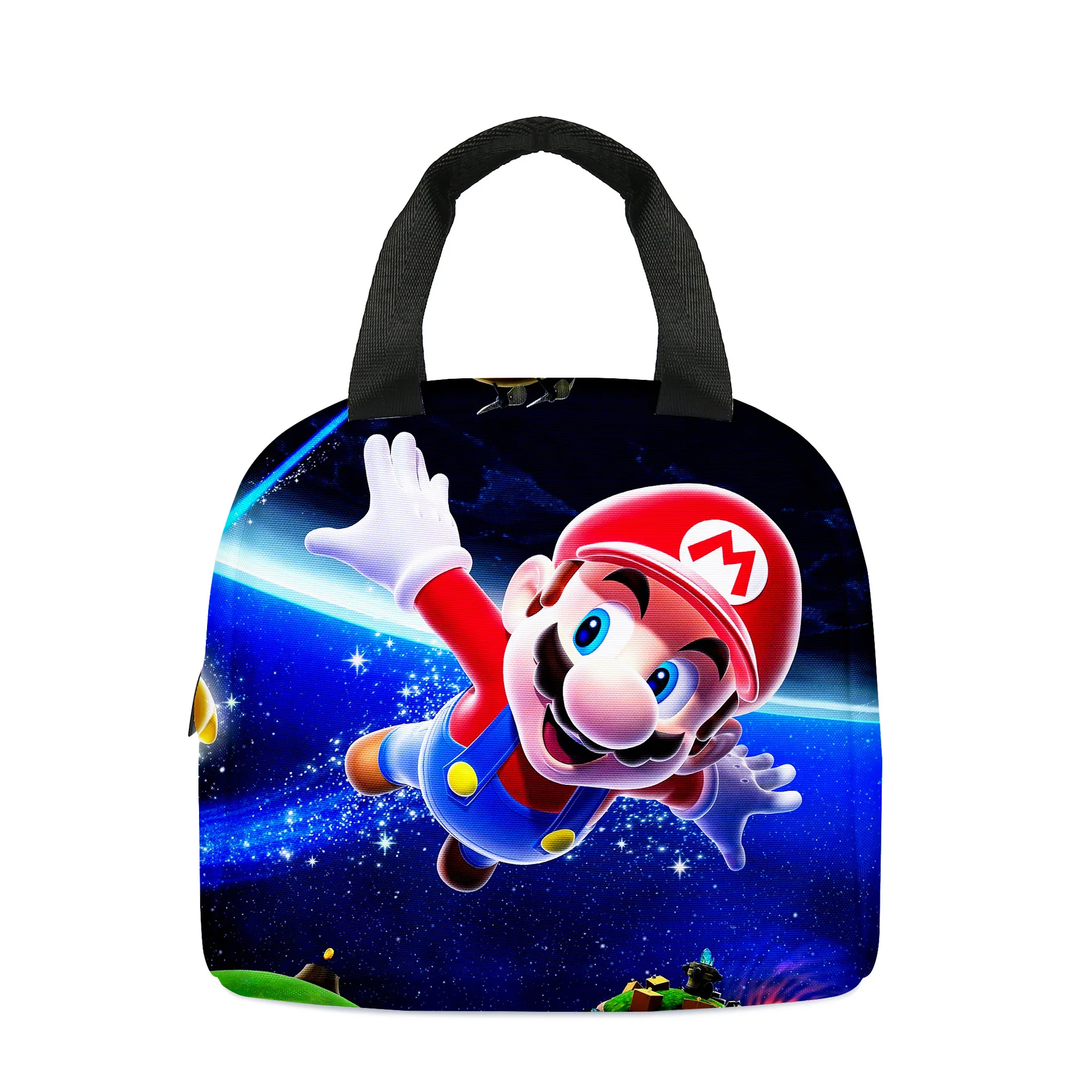 Custom Insulated Cooler Super Mario Lunch Handbags for School Kids