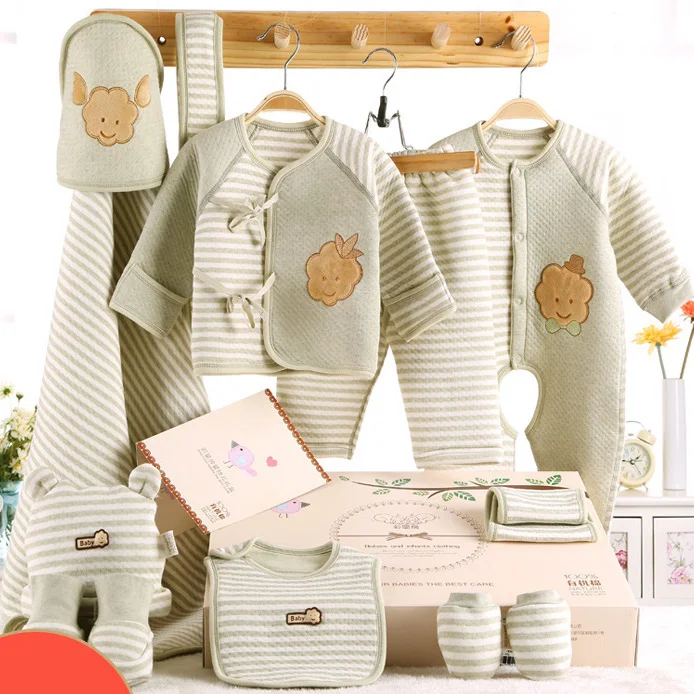 211110XL11 toddler infant jumpsuits bibs hats towel socks pillow clothing sets boys girls romper gift box newborn baby clothes