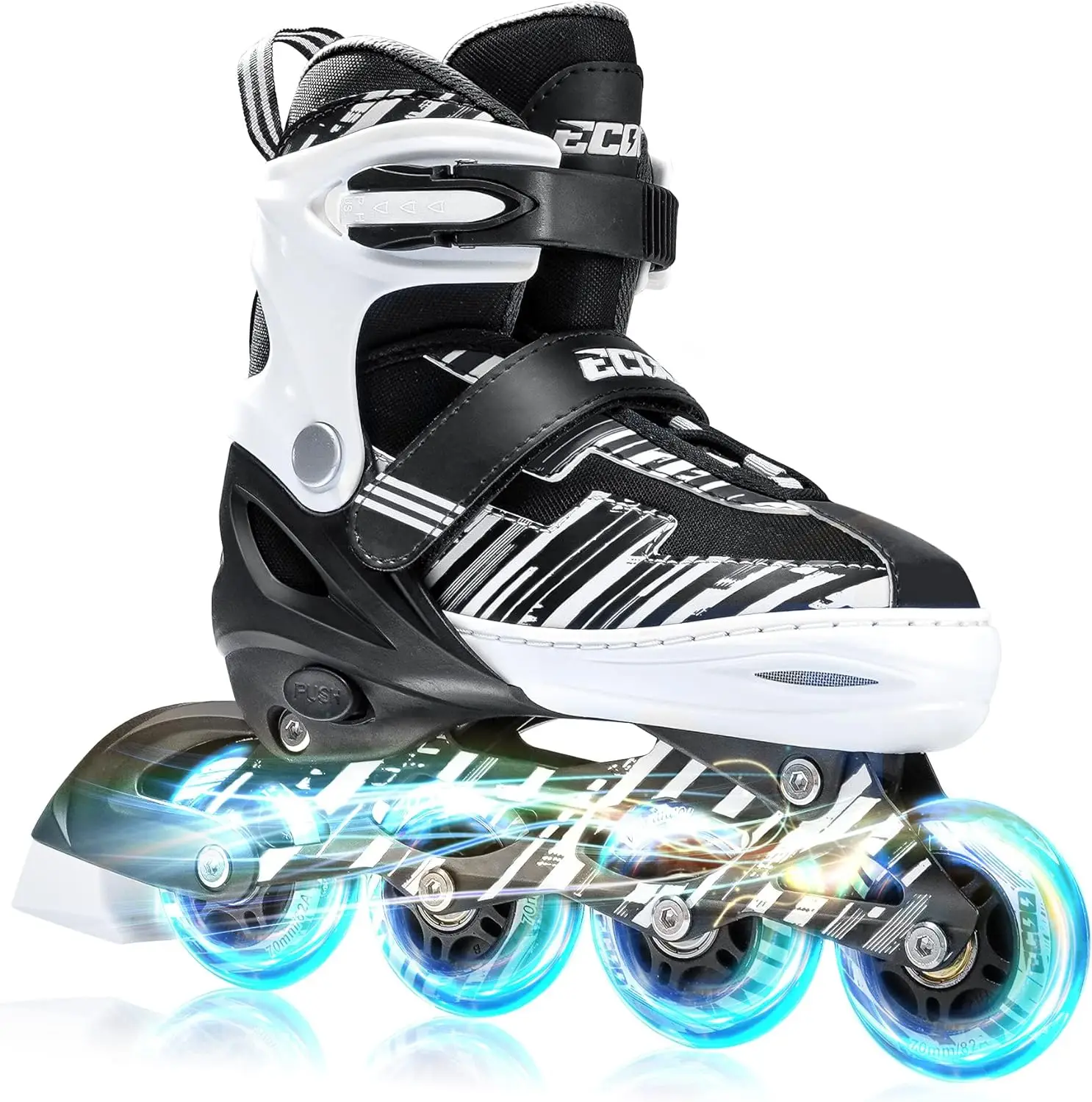 New Fashion Design Hot Sale Full Flashing PU Wheels Aluminium Frame Speed Inline Skate Shoes