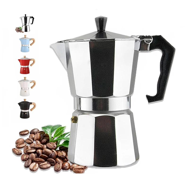 Italian Espresso Coffee Maker Moka Pot Kettle Aluminum Modern New Design Customized