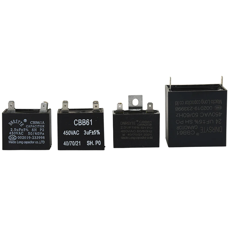 Конденсатор CBB61 450VAC конденсатор 5% 50/60hz1.2/1.5/1.8/2/2.2/2.5/3/4/5/6/7/8