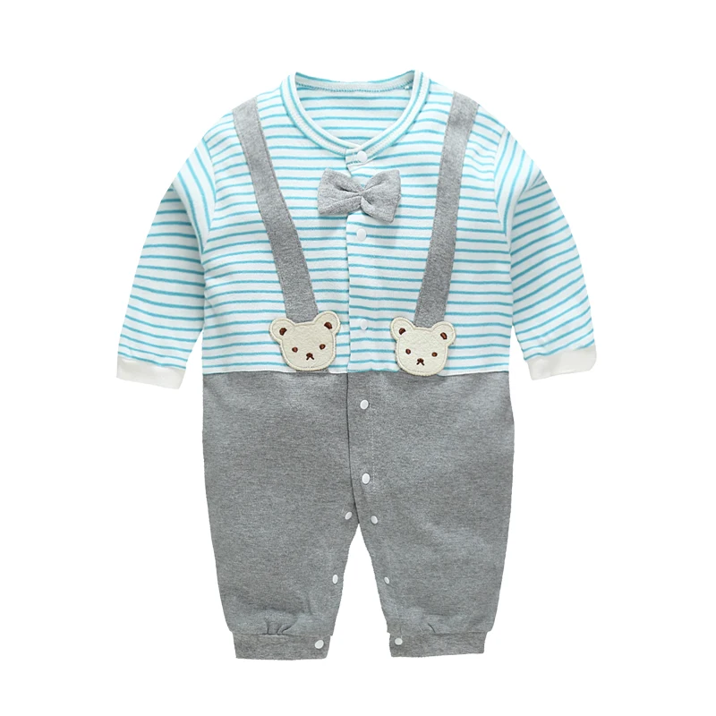 Wholesale Spring Baby Girls Clothes Soft Fashion Baby Boys Romper 100% Cotton Newborn Custom Overall Bodysuits