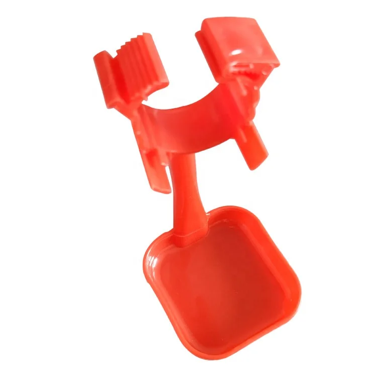 ZB LM 59 25MM locking Square Pipe Hanging Drip cups Chicken poultry Nipple Drinker water