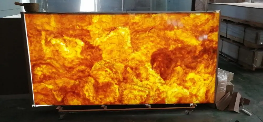 Translucent stone yellow color for bar counter top translucent onyx stone marble wall panel