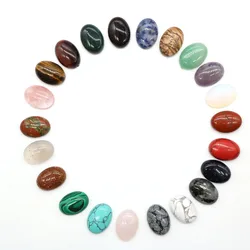 Natural Stone Crystal Agate Oval Ring Face DIY Handmade Jewelry Accessories Bare Stone Inlaid Ring Loose Gemstone