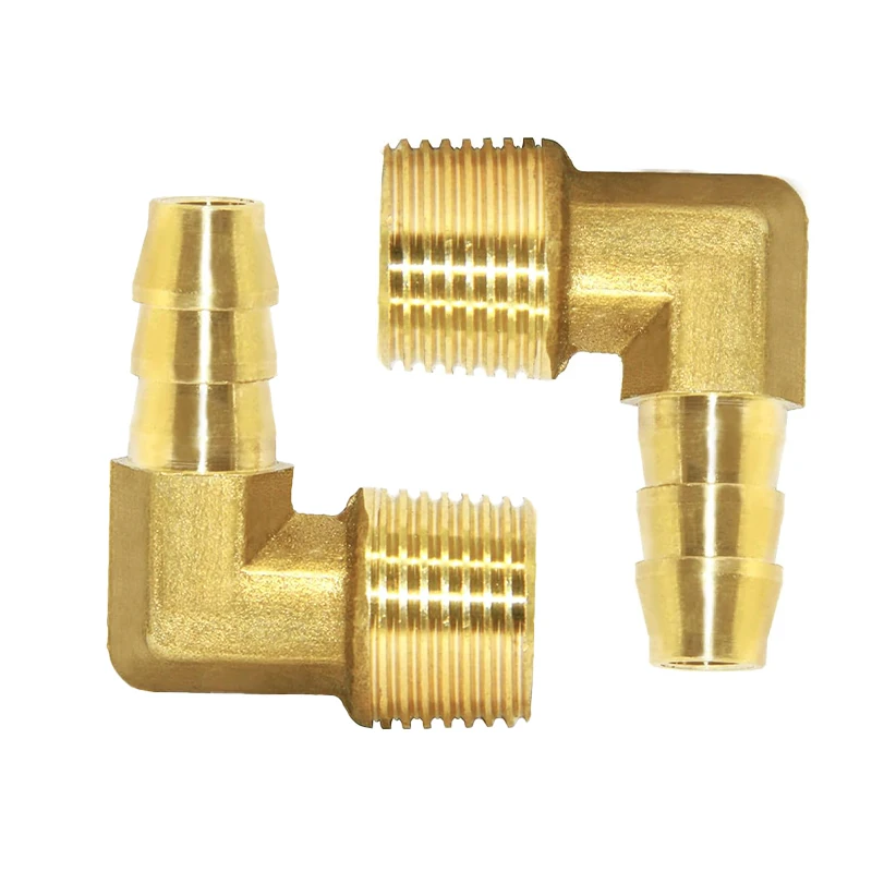 Wholesale Custom Male Npt Fitting Quick Coupling Hose Connectors 90 Degree Elbow Pipe Fitting Brass Hose Barb Fitting