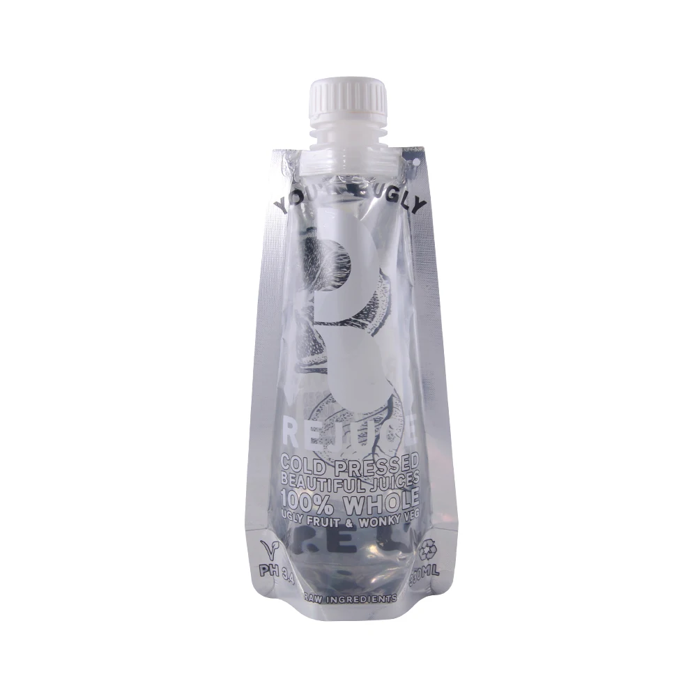 Custom Design Logo Plastic Spout Pouch Stand up Packaging Bags Small Beverages Stand up Spout Pouch with Nozzle