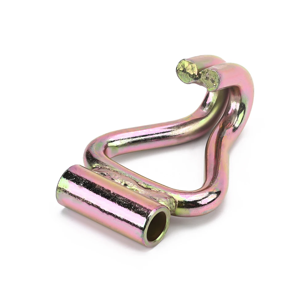 2inch 50mm 5T Metal Zinc Plated Double J Hook With Tube For Cargo Contral