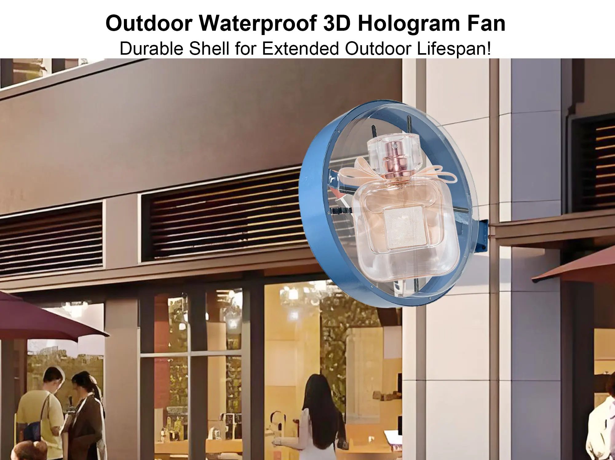 Dual Sides 3D Fan Hologram Wifi App Control Advertising Led Fan Holographic Display Outdoor 3D Hologram Fan For Exhibitoin