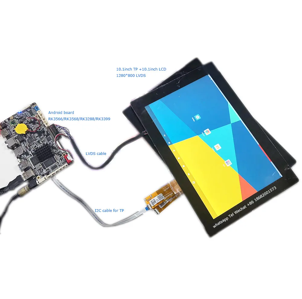 10.1 inch android touch screen display SKD kit with android motherboard+10.1 inch LCD panel +10.1 inch I2C TP touch panel