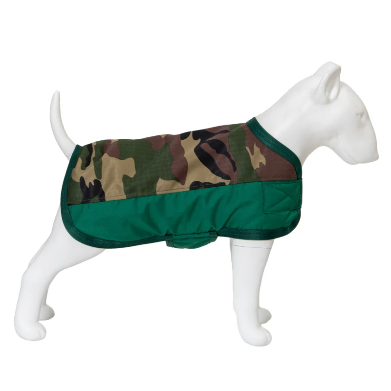 Дешевая зимняя зеленая одежда с логотипом под заказ для собак