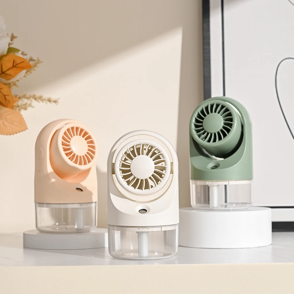 2024 new mould water tank with fan desk table cooling air usb rechargeable handheld outdoor personal portable mini mist  fan