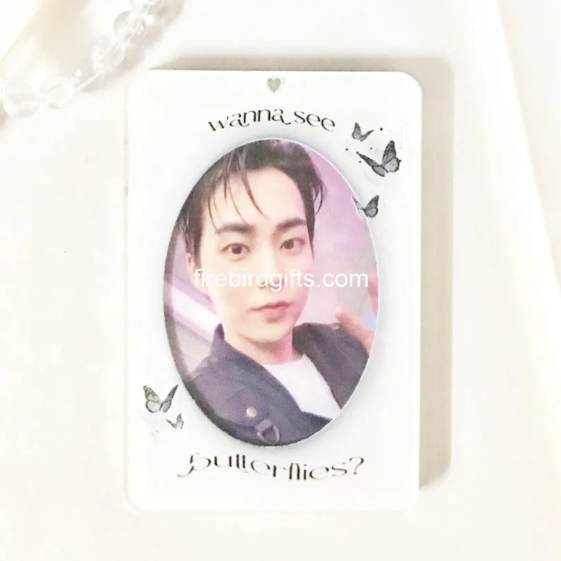 Custom acrylic photo insert keychain acrylic photo keychain Kpop acrylic keychain photo