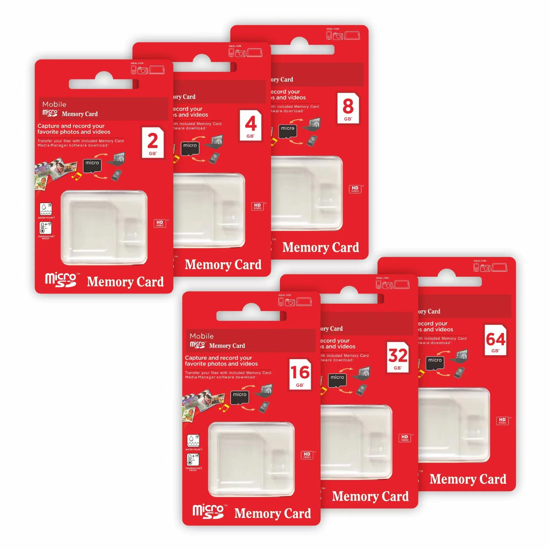 Quality blister packaging for micro memory cards package