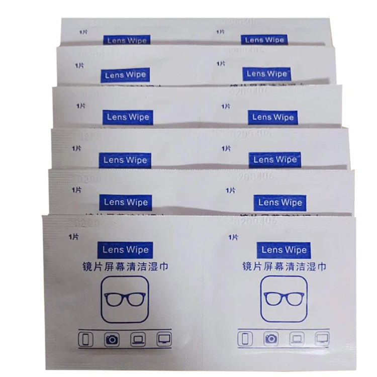 Anti Fog Eyeglass Lens Cleaning Wet Wipe,  Disposable Portable Eye Glasses Lens Cleaning Wet Wipes