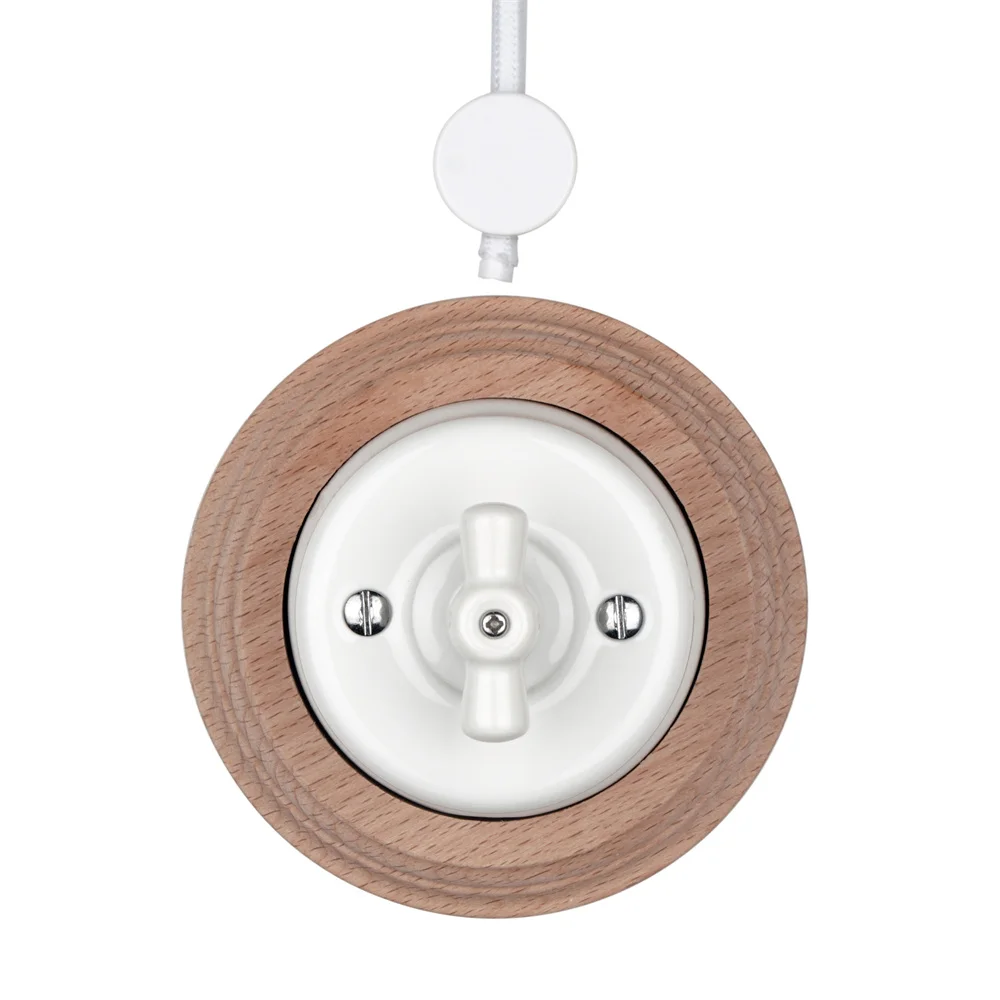 Single Two Way Porcelain Vintage Surface Mounted Rotary Light Electric Wall Switch Made in China Keruida (1600479826580)