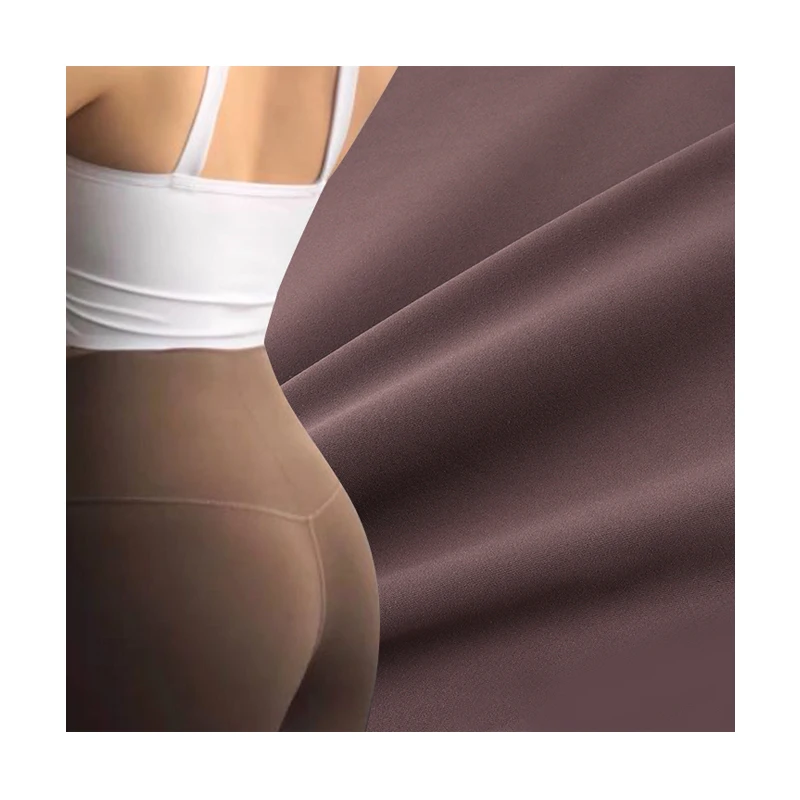Nylon high elastic double-sided fabric nylon ground wool lulu yoga fabric sharkskin elastic cloth fitness wear fabric