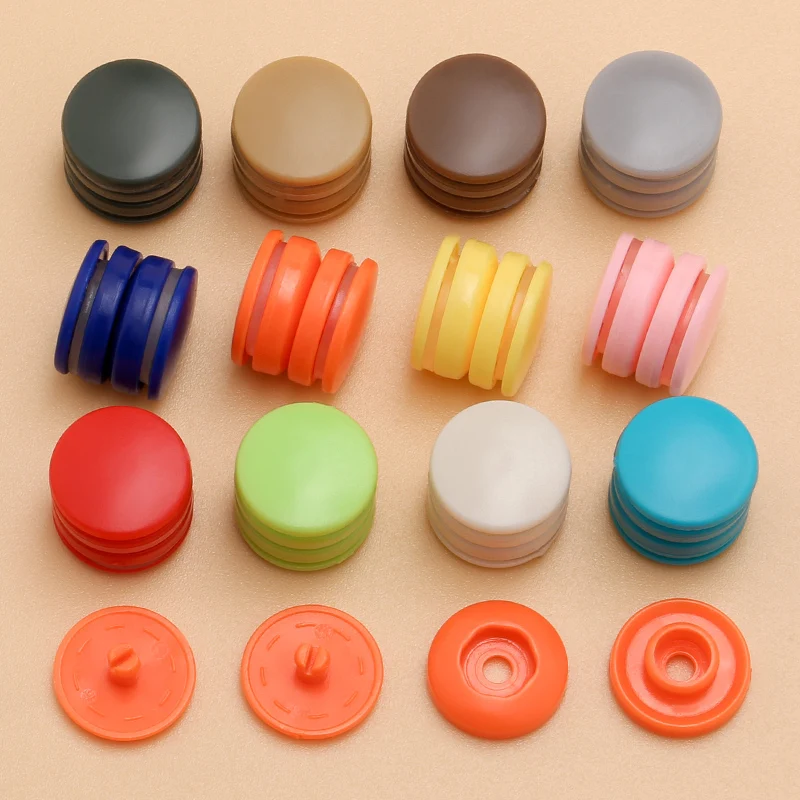 Round Plastic Snap Button Baby Clothes Diaper Buttons Snaps Fasteners Clips Press Studs Clothing Accessories