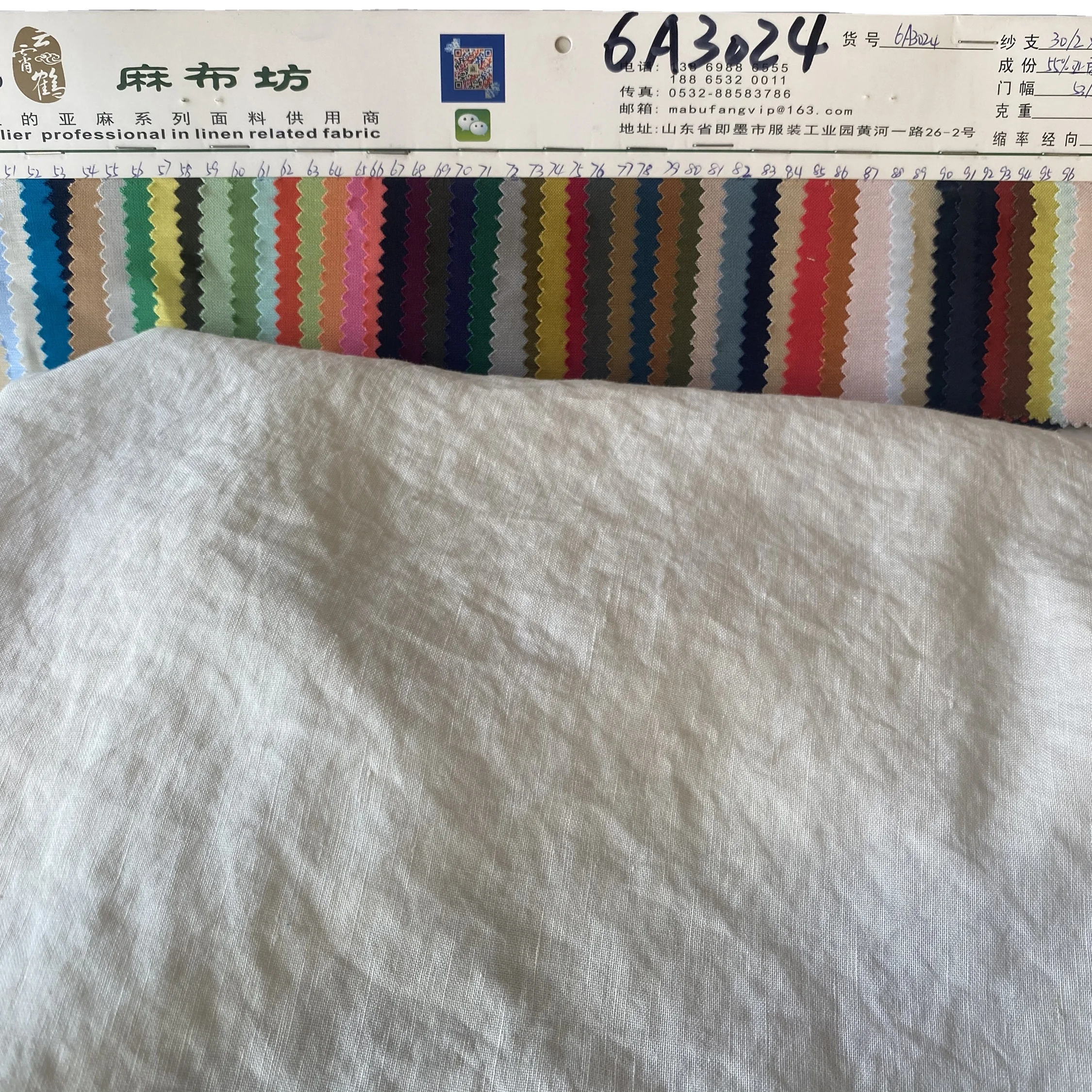 Cost-effective Natural Linen Viscose Fabric for Stock Garment Textiles Wholesale