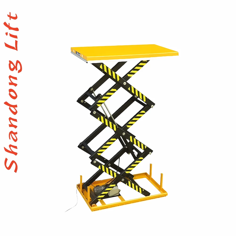 Customized Electric Stationary Scissor Lift Table Hydraulic Steel Platform Elevator with Lifting Ladder Custom Style