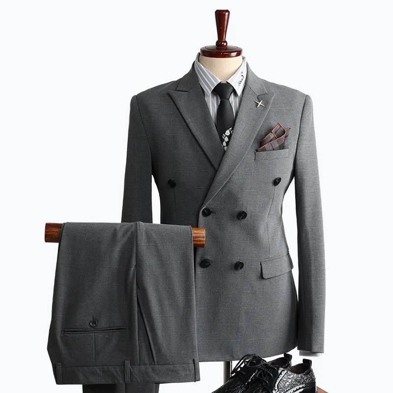 New Design Two Piece Men Sets Customized Groom Wedding Regular Fit Suit