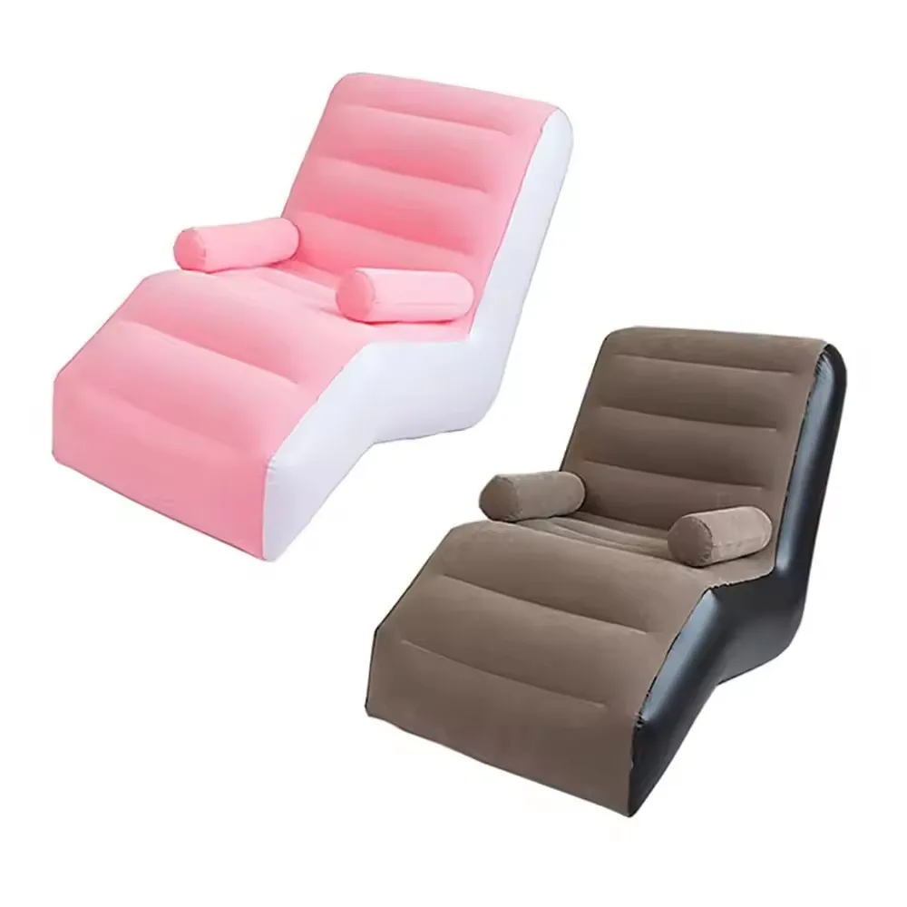 Best Selling Comfortable Flocked Surface Inflatable Furniture Living Room Sofa Suitable For Many Scenarios