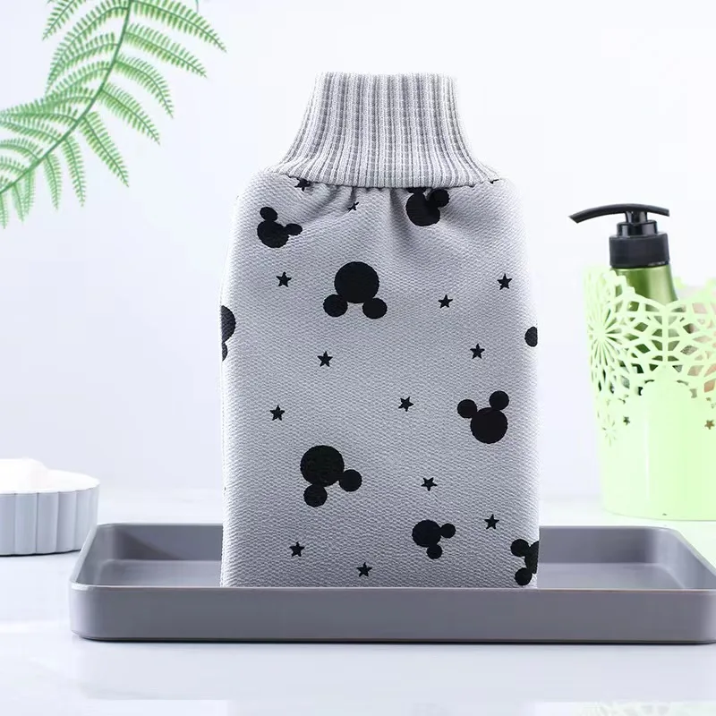 Set Naturalting Bath Shower Scrub Mitts Gloves Loofah Bath Gloves Spa Body Gloves Natural Custom China 50.3GSM Skin Friendly