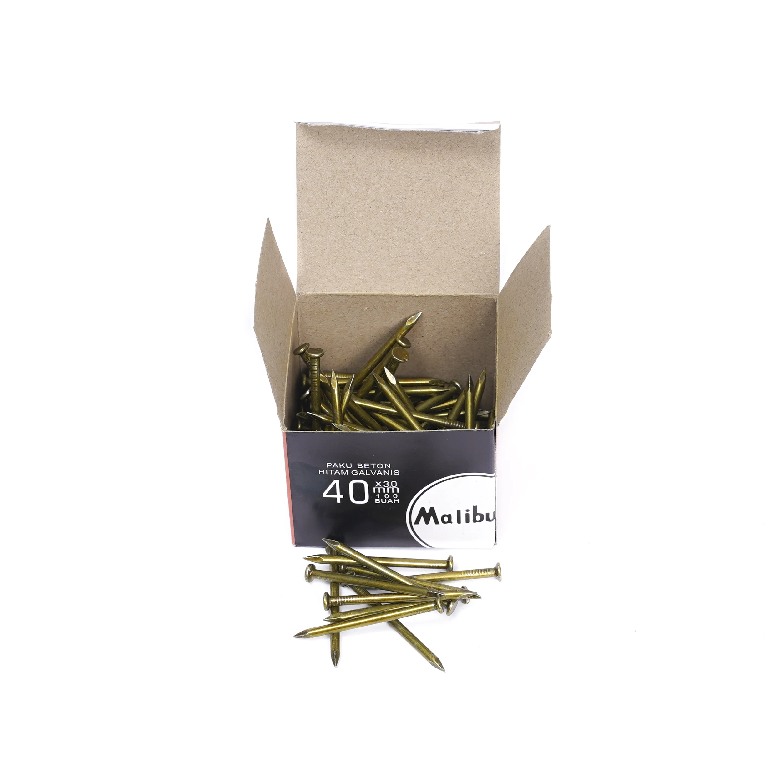 Magnetic Yellow/black galvanized strong hardened steel iron nails raw material 3 inch 4 inch steel moment concrete wall nails