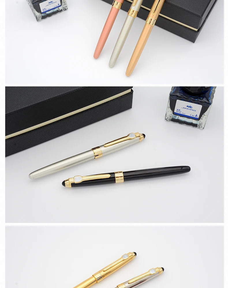 JINHAO 165 series The Best Deals Promotional Click Metal l roller Pen With Logo