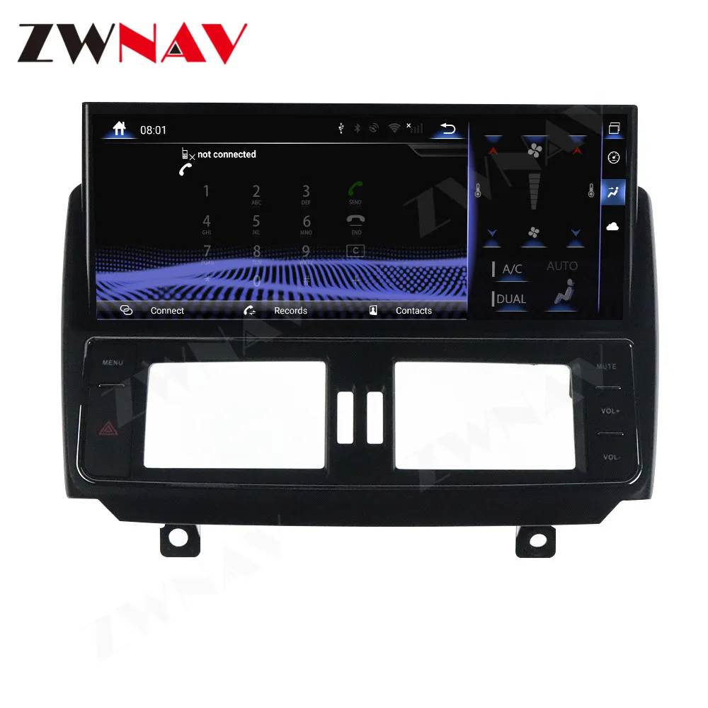 ZWNAV Touch Screen Android12 Car DVD Player GPS Navigation With Carplay Stereo Radio For Toyota Land Cruiser Prado 150 2014-2017