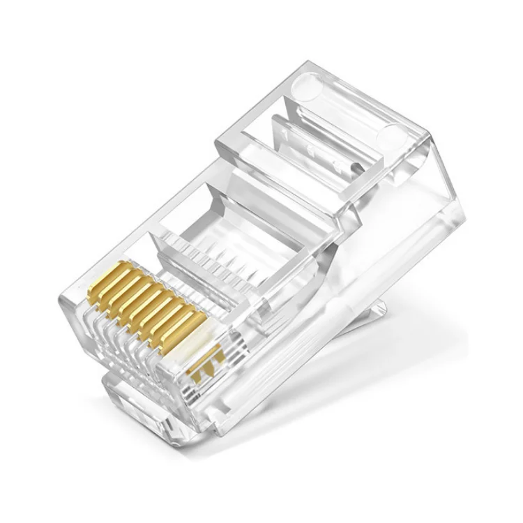Unshielded transparent cat5 cat5E RJ45 network 8P8C Modular Plug Ethernet Crystal Head connector