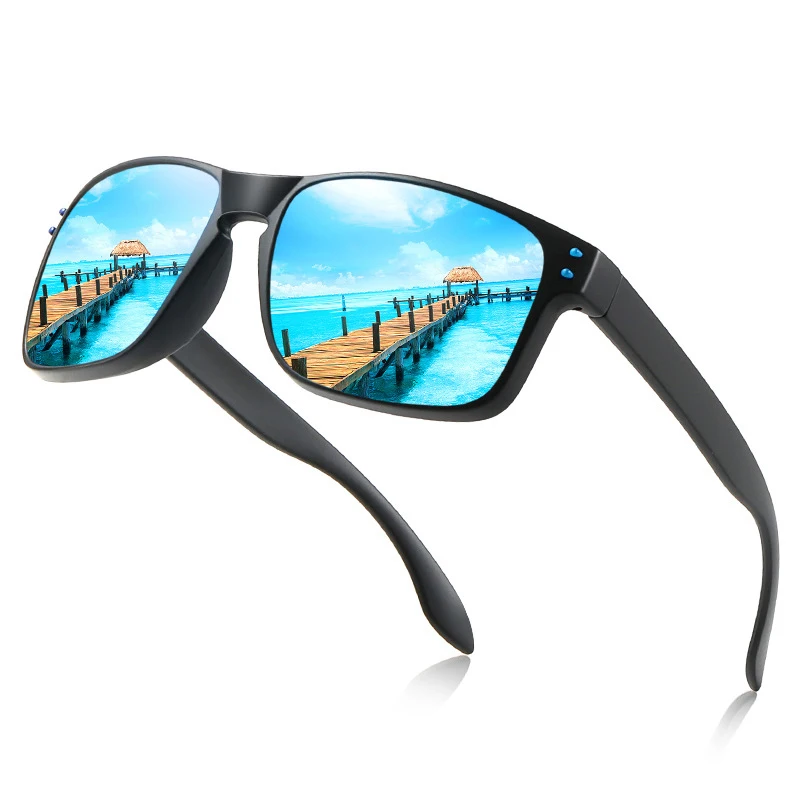 Fashion Uv400 Protection Driving Sunglasses 2023 Tr90 Square Frame Running Glasses Polarized Sport Sunglasses