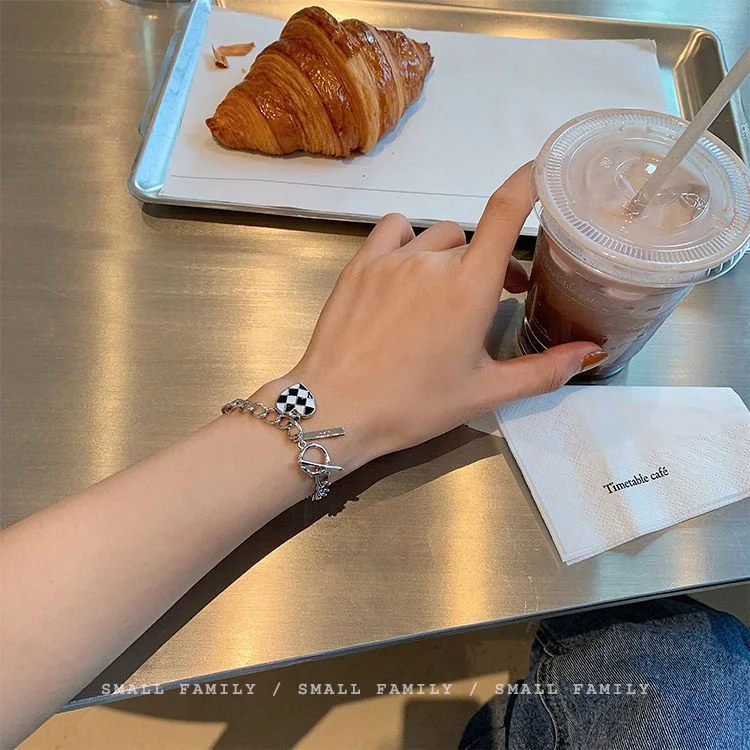 Checkerboard Heart Love Chic Necklace For Women Men Lego Elements Friendship Necklaces Jewelry Birthday Accessories