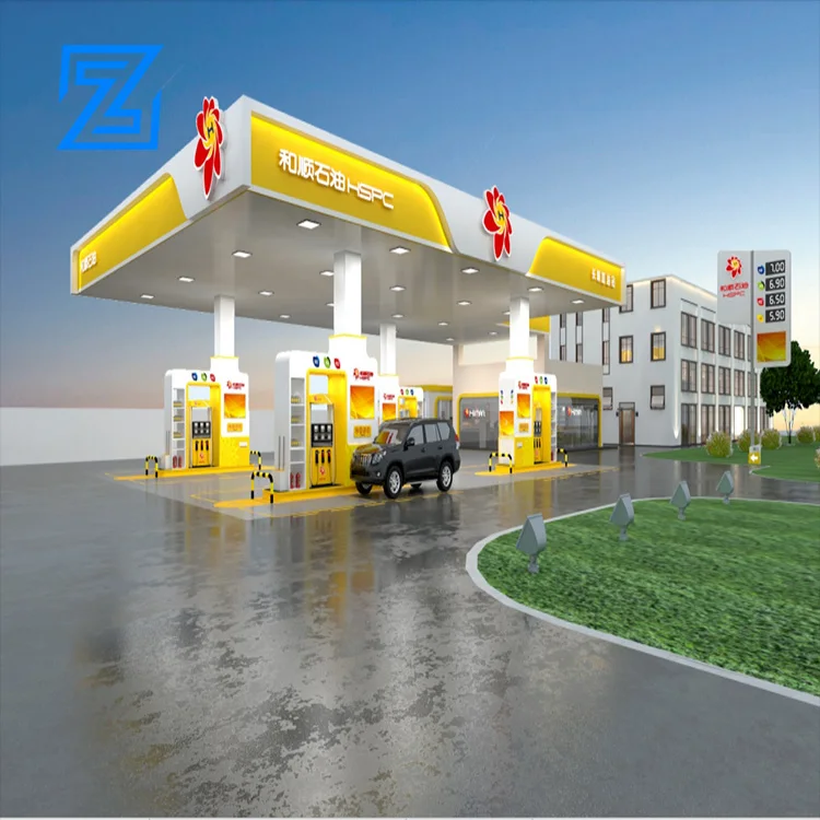 gas station illuminated pylon signs gas station canopy design