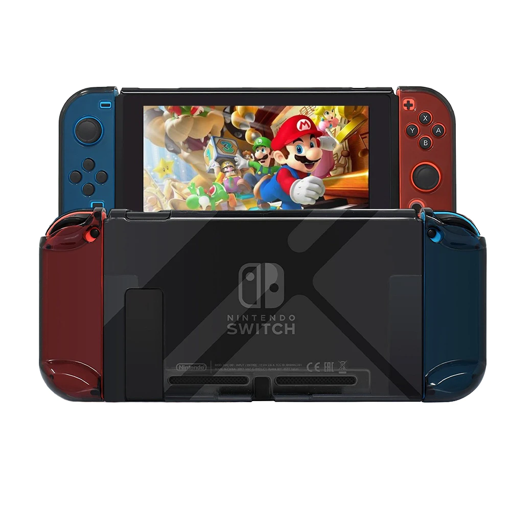 Hard Crystal Transparent Shell Case Dustproof Protection for Nintendo Switch Console