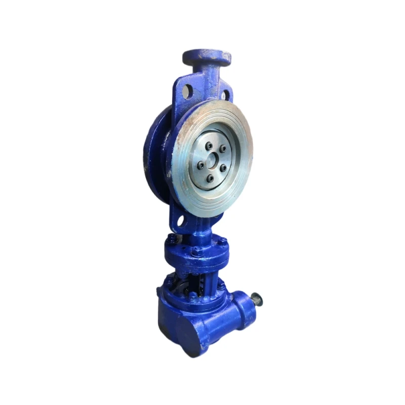 Ductile Cast Iron Wafer Type Butterfly Valve Split Body Full Lined Ptfe Seat