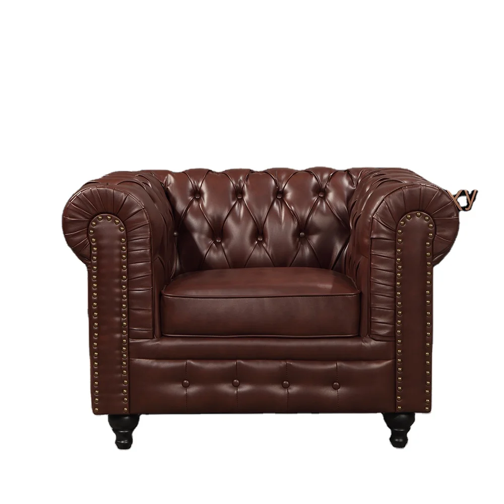 Free sample Wooden feet  living room leather sofa set 1 2 3 for furniture house