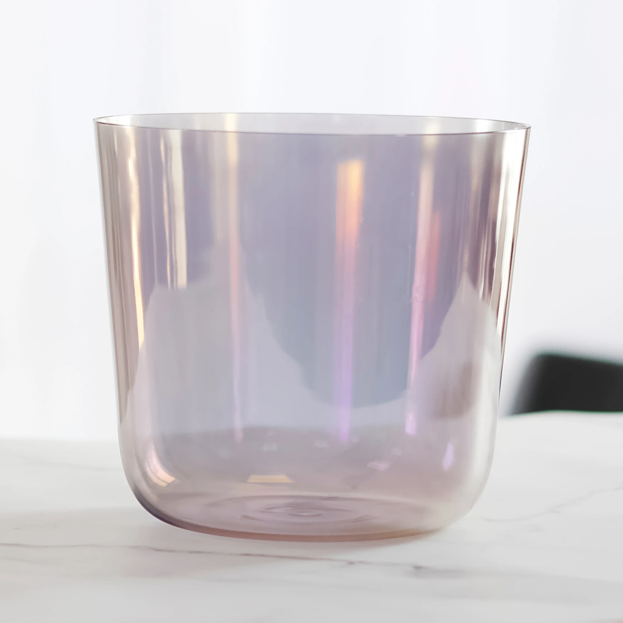 Quartz crystal singing bowls for sound healing therapy yoga meditation sound bowls  set light orange sound healing instruments