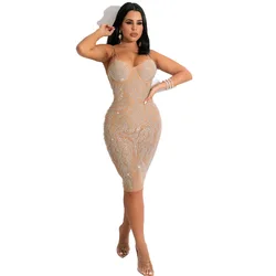 Luxury Elegant Sleeveless Women Party Gowns Evening Dresses Fashion Gown Evening Party Midi Dress Women