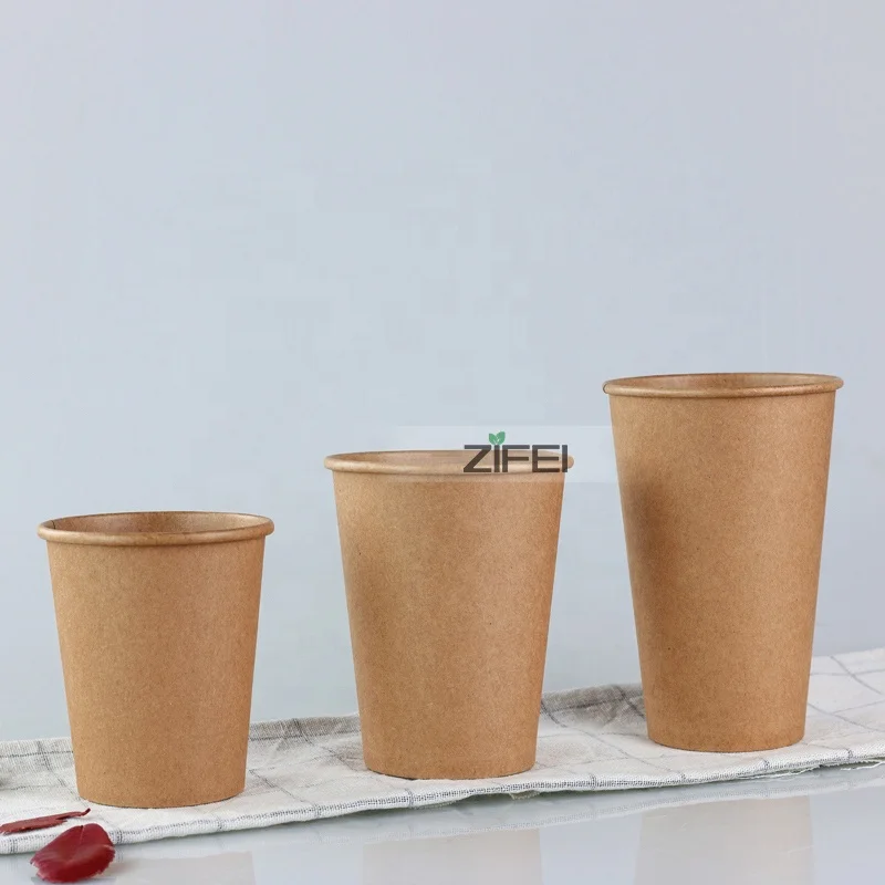 
Various size custom logo vending single wall hot drink paper cup 