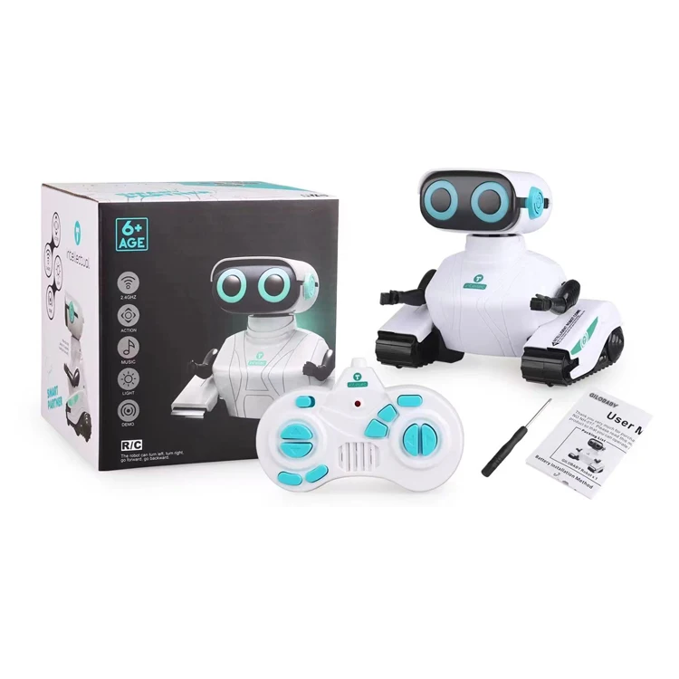 2022 New Intelligent robot 2.4G Auto Demo remote control toy robots with light and music