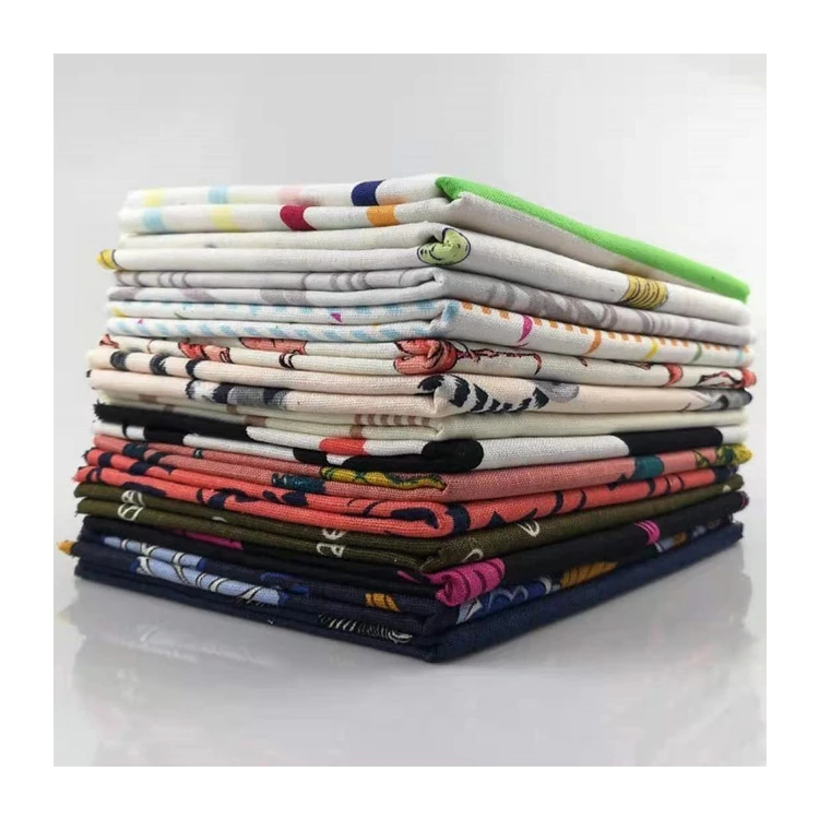 Digital print custom design 150gsm 100% linen plaid  Linen fabric for garment