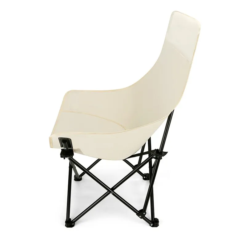 Portable Folding Camping Chair with High Back Lightweight Lawn Chair with Side Pocket Oversized Outdoor Chair for Leisure Travel